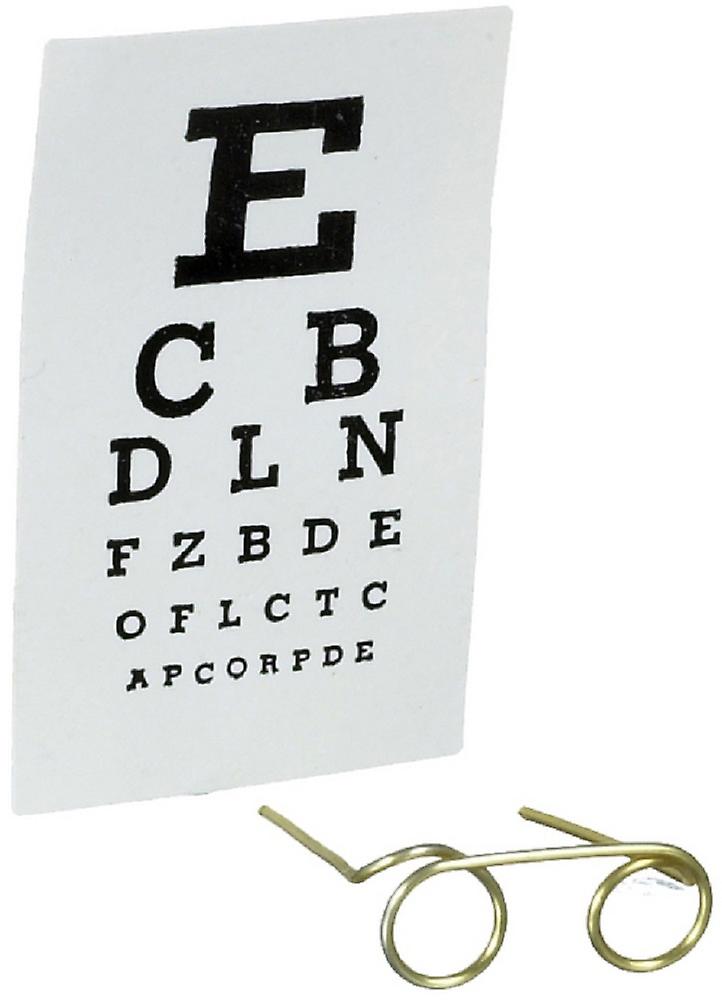 Dolls House Eye Test Kit Chart And Spectacles Clinic Opticians Accessory 1:12