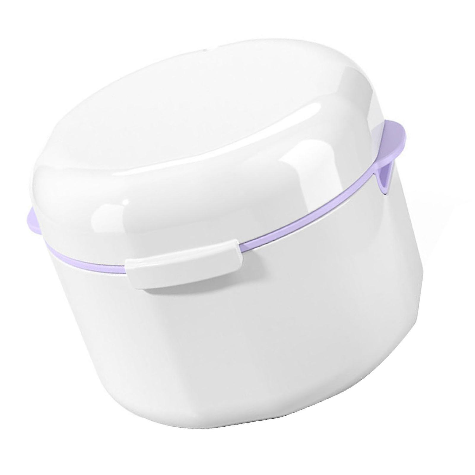 Portable Retainer Case 8.8x9.6x7.7cm Lightweight White Plastic