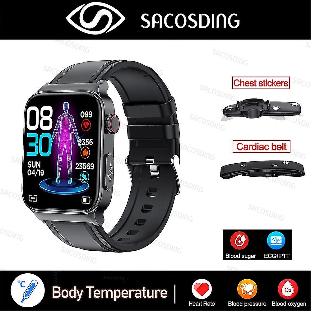NICEMOON 2023 New Blood Glucose Monitor Health Smart Watch Men Ecg+ppg Blood Pressure Measurement Ip