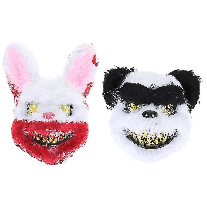 2pcs Masques de lapin sanglant