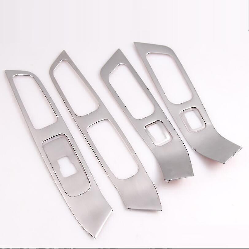 For Volvo Xc60 S60 V60 Stainless Steel Inner Door Armrest Window Lift Button Cover Interior Trim 7pc