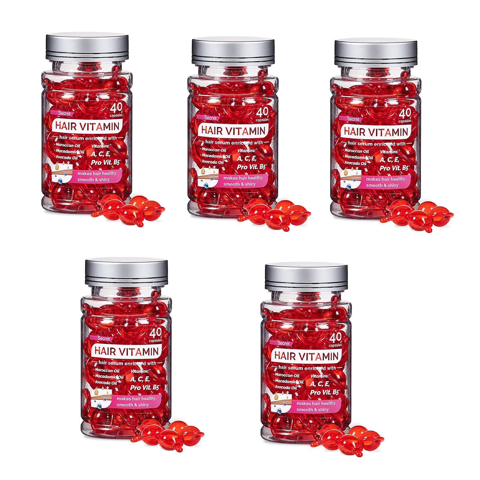 1-5τμχ Βιταμίνες Leave-In Hair Care Essences Κάψουλες Ενυδατικό Ενισχυτικό Λάδι Μαλλιών για Όλους τους Τύπους Μαλλιών