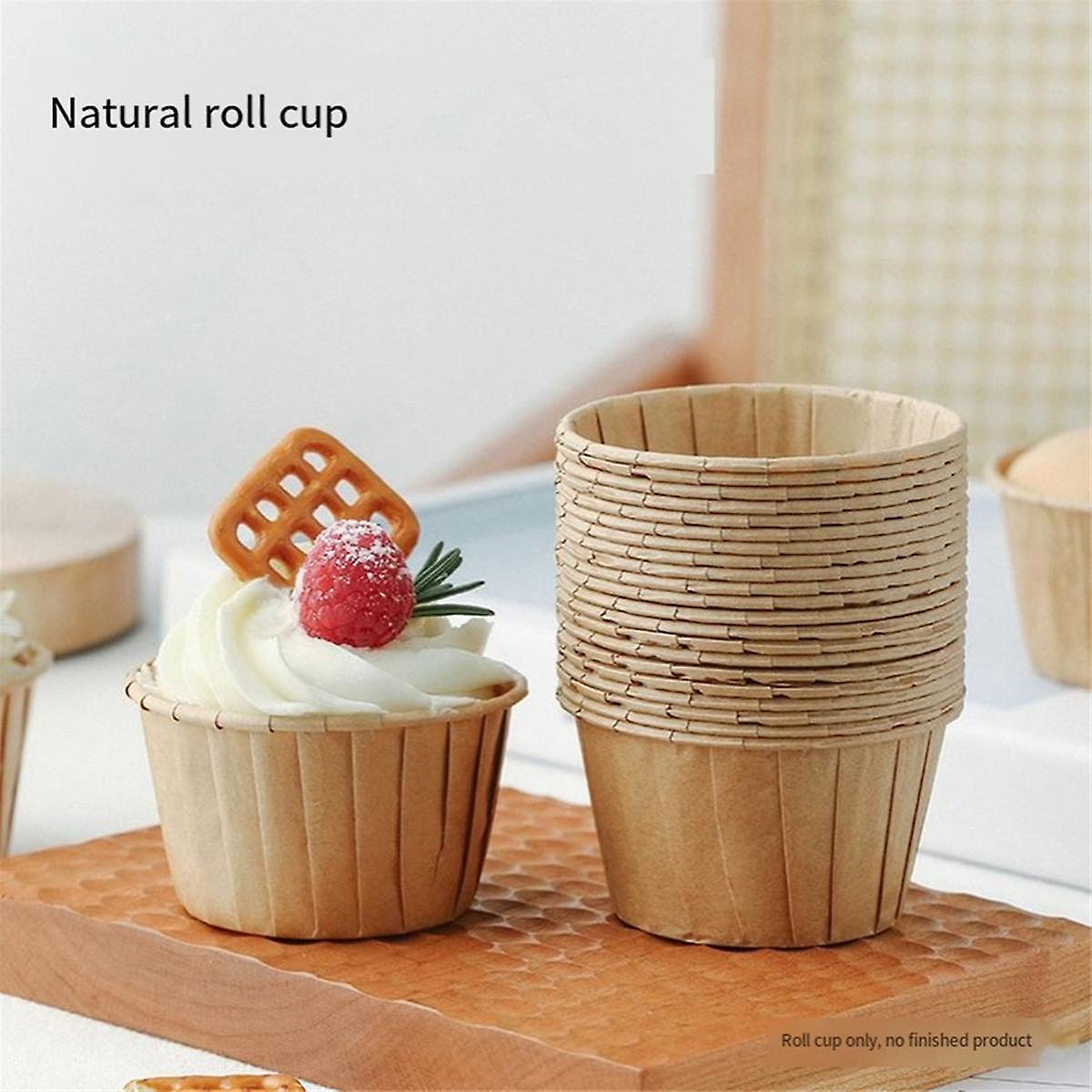 Cupcake Cups, Household Roll Muffin Cups, High Temperature Resistant Paper Trays, Dessert Steam Oven Baking Molds B