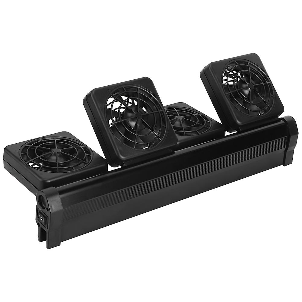 مصغرة أربعة رؤوس قابلة للتعديل خزان الأسماك حوض السمك مروحة تبريد معلقة على مبرد 100-240 فولت (قابس الولايات المتحدة)