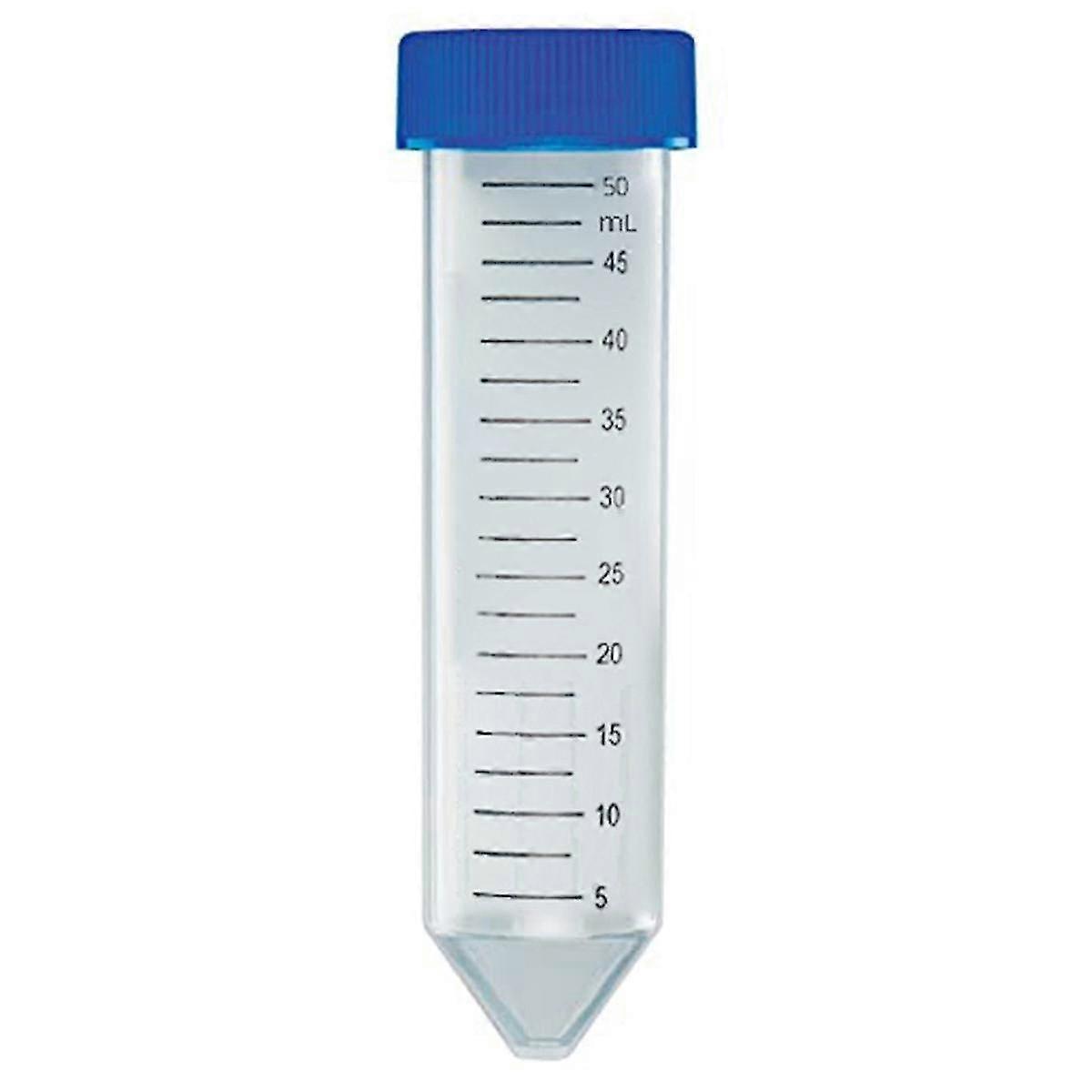 أنبوب طرد مركزي مع غطاء برغي مسطح أزرق متصل ، معقم ، تخرج مطبوع ، سعة 50 مل (500)