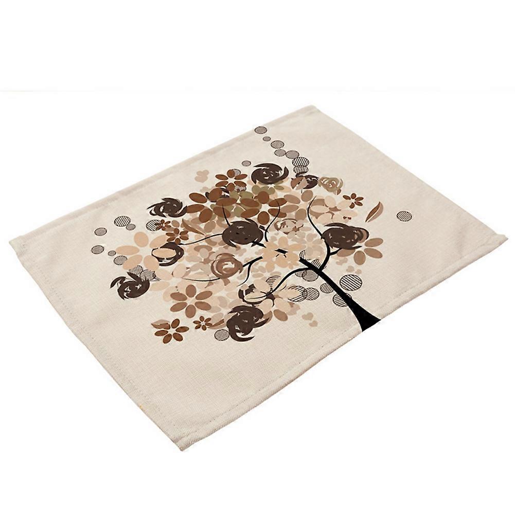 Beautiful Tree Print Pattern Heat Insulation Placemat Tableware Table Mat (MP0003-7)