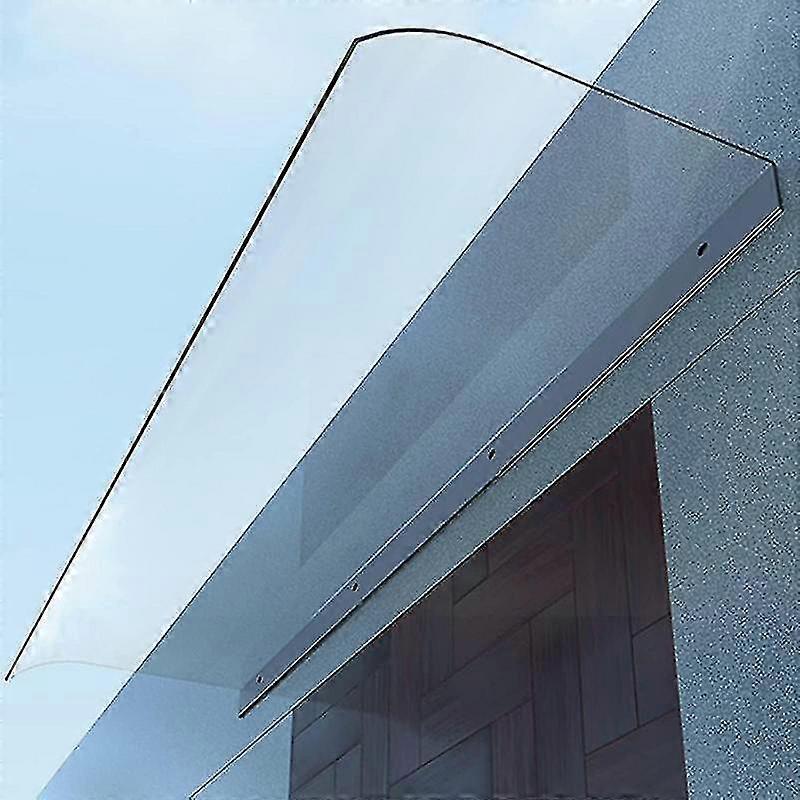 Auvent de fenêtre Invisible Extérieur Patio Porte d’entrée Auvent Auvent transparent Auvent de patio Coupe-vent Robuste Protection solaire
