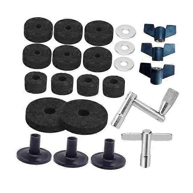 23Pcs Cymbal Replacement Accessories With Wing Nuts Washers Key Sleeve Parts For Drum Set Percussion Instrument