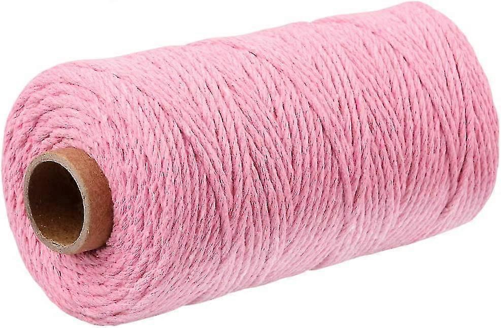 100m Cotton String Garden 3mm Craft Cord pink Bakers String Packing Cord For Gardening Decoration And Homemade Projects