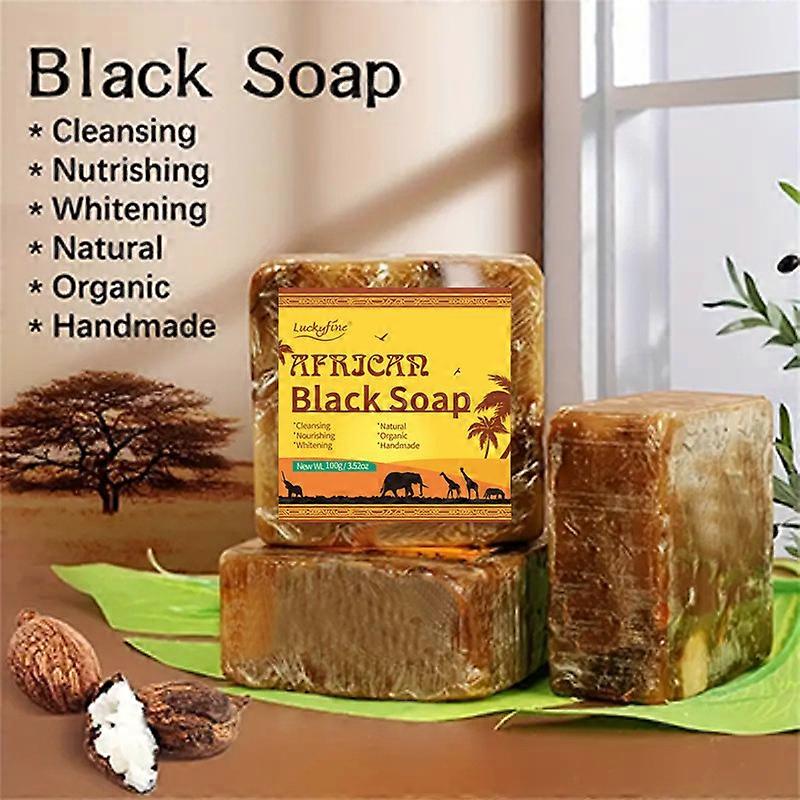 Savon noir pour nettoyer, hydrater, exfolier le savon pour le nettoyage du corps, savon fait à la main