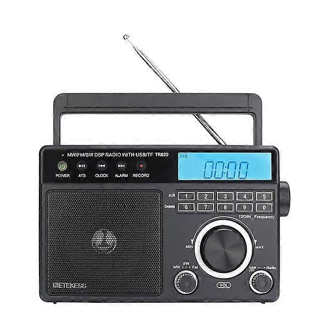 TR629 Radio Portatili AM FM SW Ricaricabile Tutte le Onde Radio Multibanda Onde Corte Banda Intera Radio Mp3 Altoparlante Sveglia