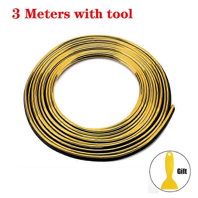 5M Car Dashboard Door Edge Insert Trim Styling Interior Decorative Moulding Universal Auto Accessories Insert Strip With Scraper JOHX