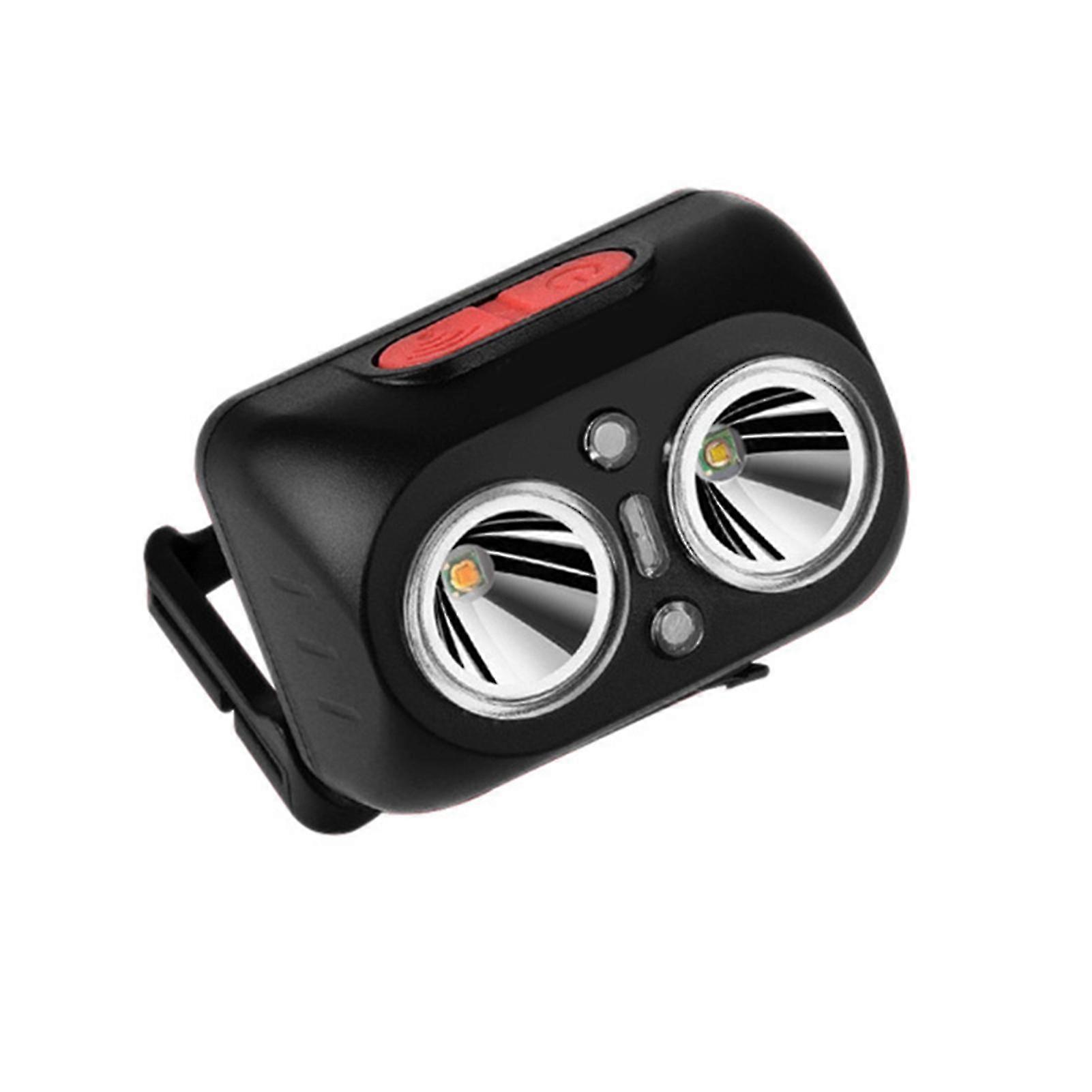 Led Headlamp With Double Lights Design Rechargeable Super Bright Waterproof