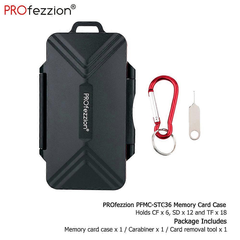 PROfezzion Luxury Durable Memory Card Holder Case Box Organizer Wallet Memory Card Accessories for Camera Laptop Smartphone SD