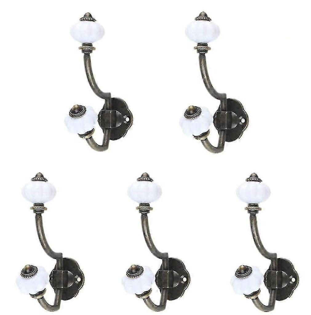 Retro keramické háčky, balení 5 pal háčků