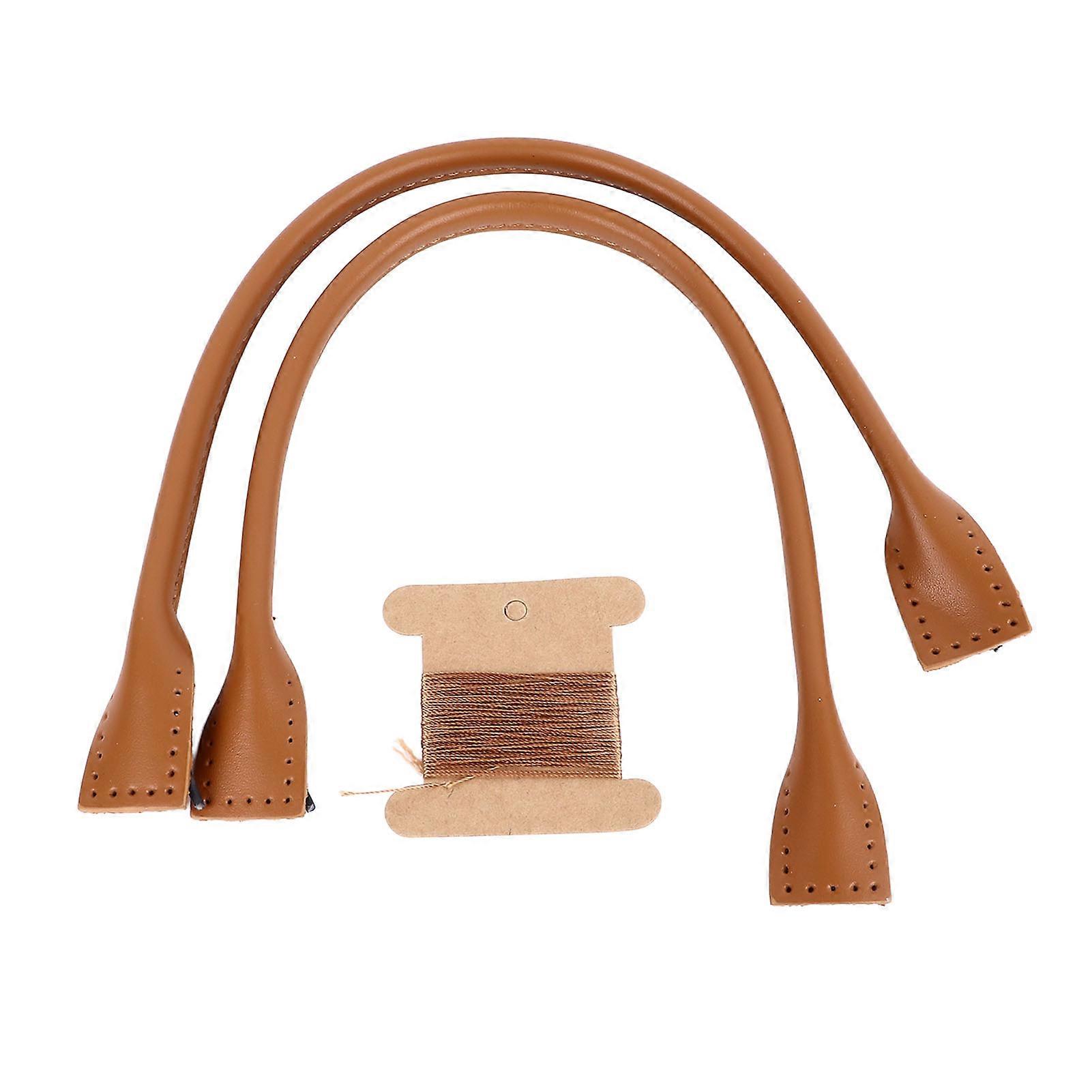 1 زوج من مقابض الحقيبة الجلدية DIY الحرف اليدوية خياطة على شكل الأذن حقيبة محفظة جلدية قصيرة حزام لحقائب Claybank