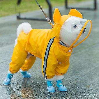Haustier Katze Hund Regenmantel Kapuze Reflektierender Welpe Hund  Regenmantel Outdoor