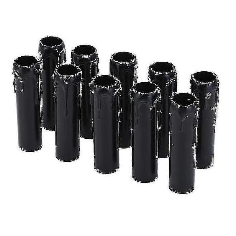 10 Pcs Vintage Candle Drips Plastic Covers 30 * 100mm Tubes Chandelier Socket Covers Chandelier Wall Light Pendant Decorationfor Most Thermoplastic La