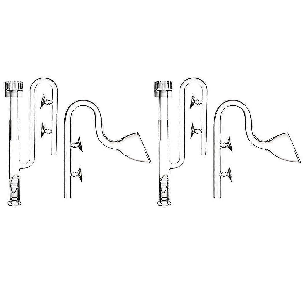 2x Aquarium Glass Kit With Deoiling Film Inflow And Horn Outflow For Fish Tank Filter Tube 13mm Set