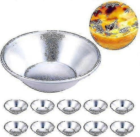 10 Pcs Cake Style Egg Tart Oven Bake Round Custard Cake Tool