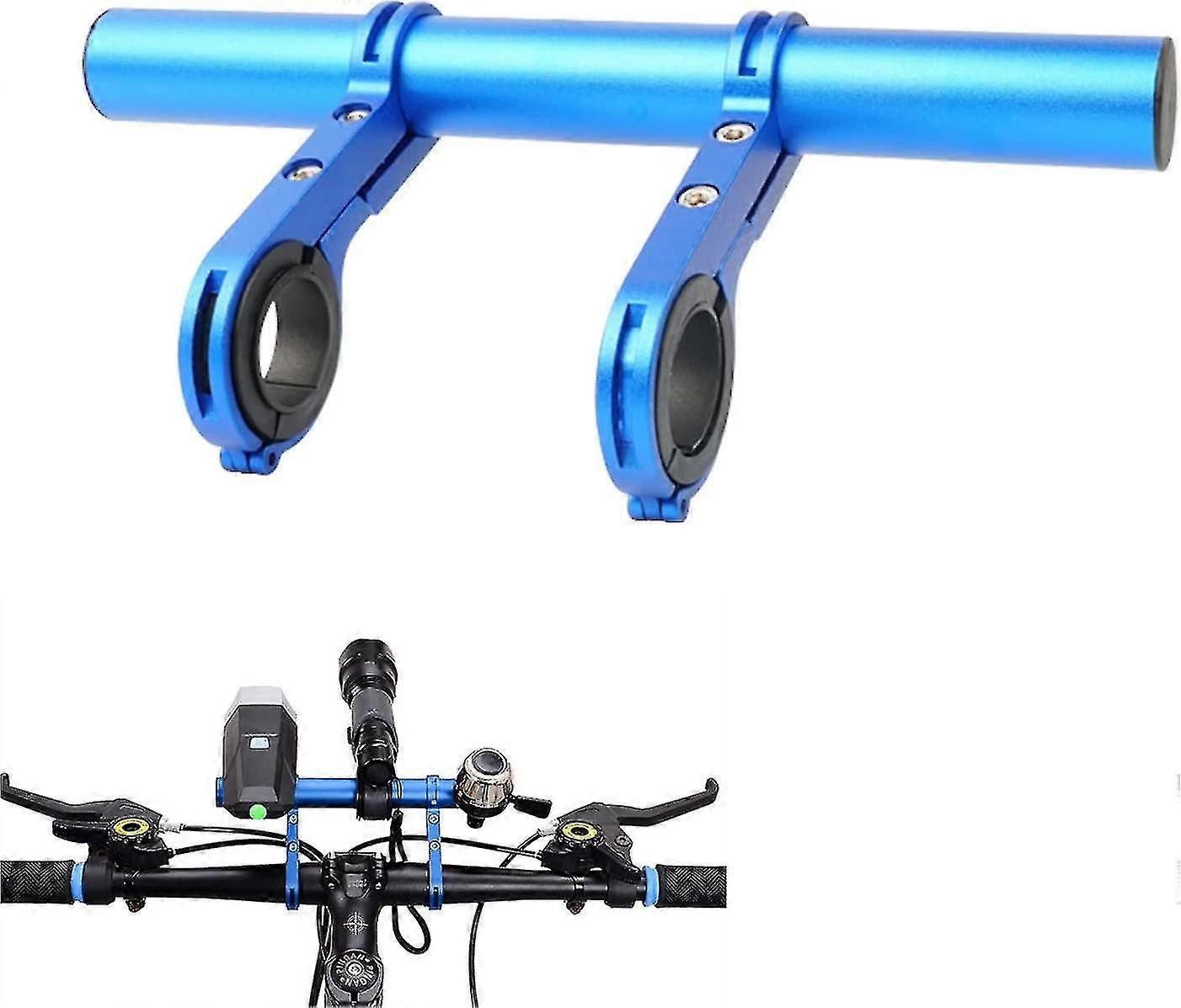 Bicycle Handlebar Extension Frame, Multi Function Bike Extender Rack Double Bike Handlebar Bracket For Flashlight