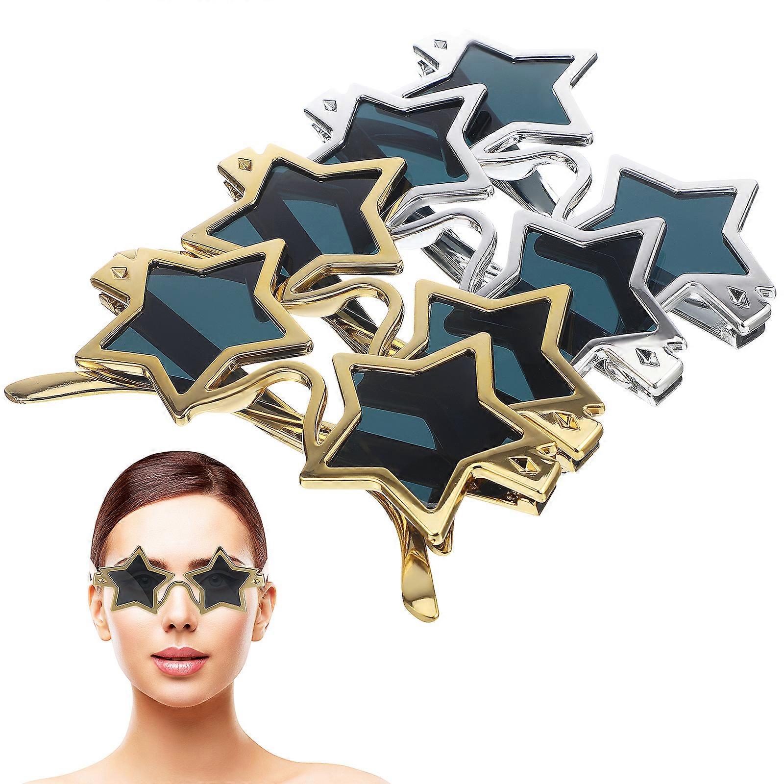 4 יח 'כוכב משקפי שמש משקפיים בצורת כוכב משקפי שמש מצחיקים משקפי שמש משקפי שמש טובות מסיבה נשים ילדים