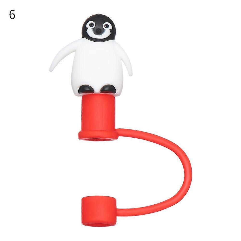 1PC Creative Reusable Silicone Straw Plug Splash Proof Drinking Dust Cap Dust-proof Straw Tips Cover Cup Accessory Kitchen Tool
