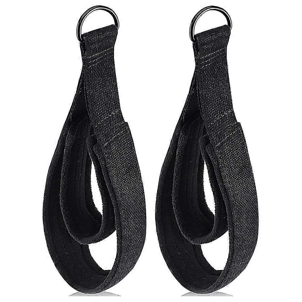 2pcs Double Loop Straps, Feet Straps, Yoga Double Loop Straps Gepolsterter D-Ring Knöchelgurt