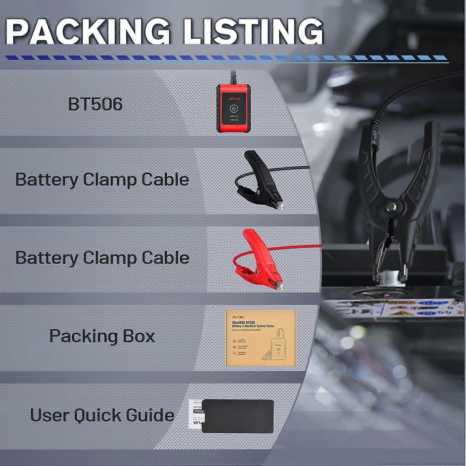 Autel MaxiBAS BT506 Auto Battery and Electrical System Analysis Tester,Compatible with CCA CA SAE EN IEC DIN JIS MCA