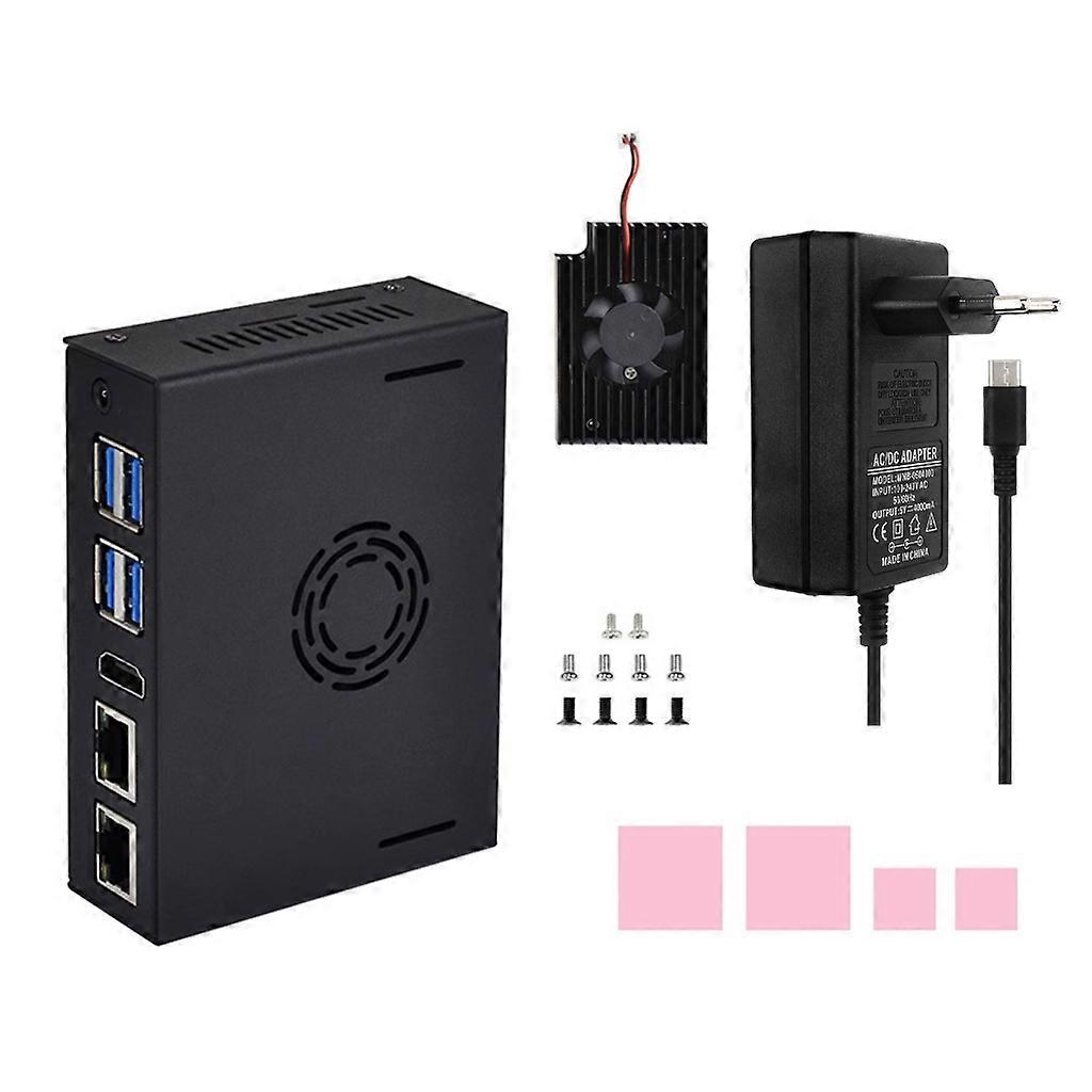 Enclosure for VisionFive2 Metal Case Kit with Cooling Fan and Power Adapter