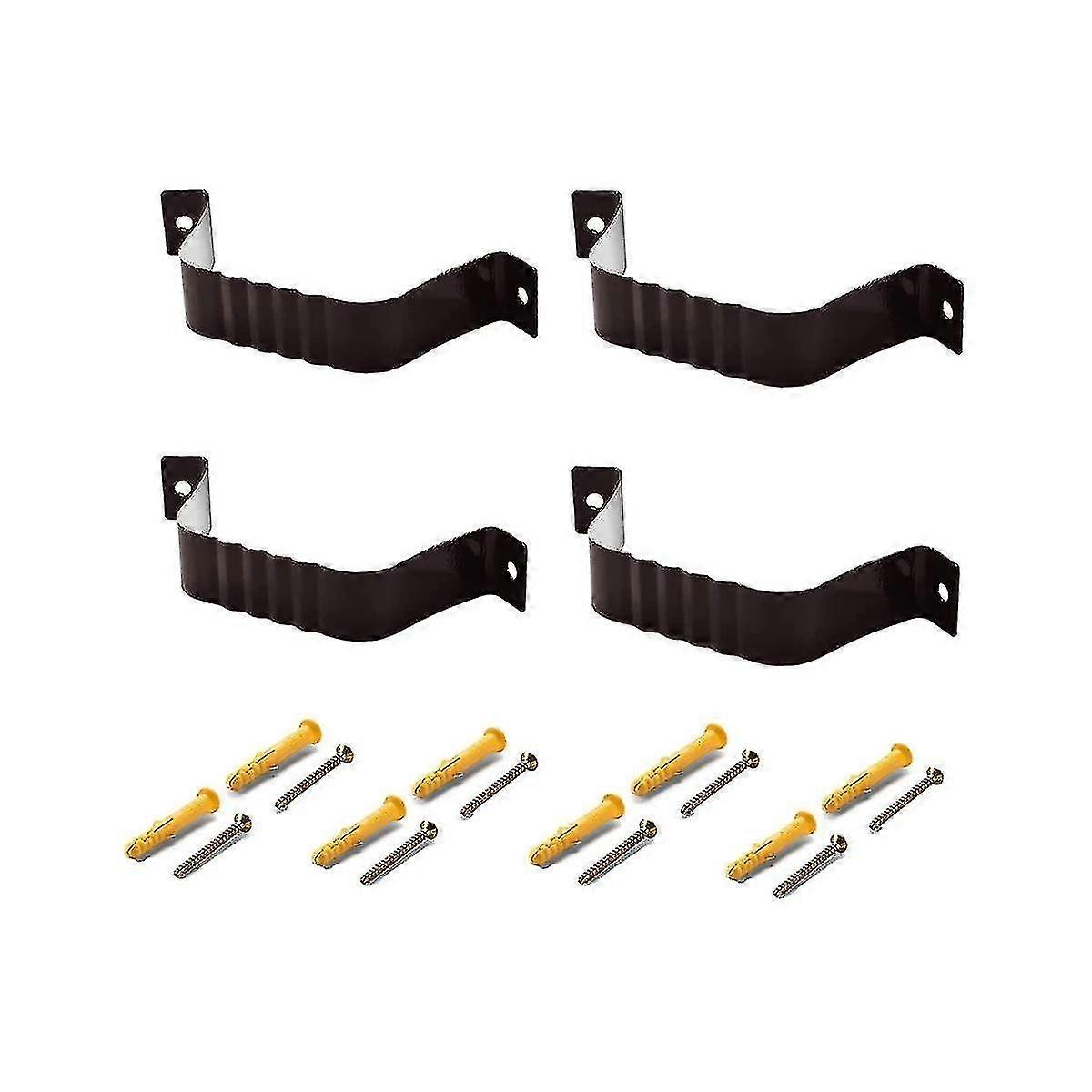 Downspout Adapter Gutter Downspout Strap 3x4 Leader Strap 3x4 (4 Pack) (brown)