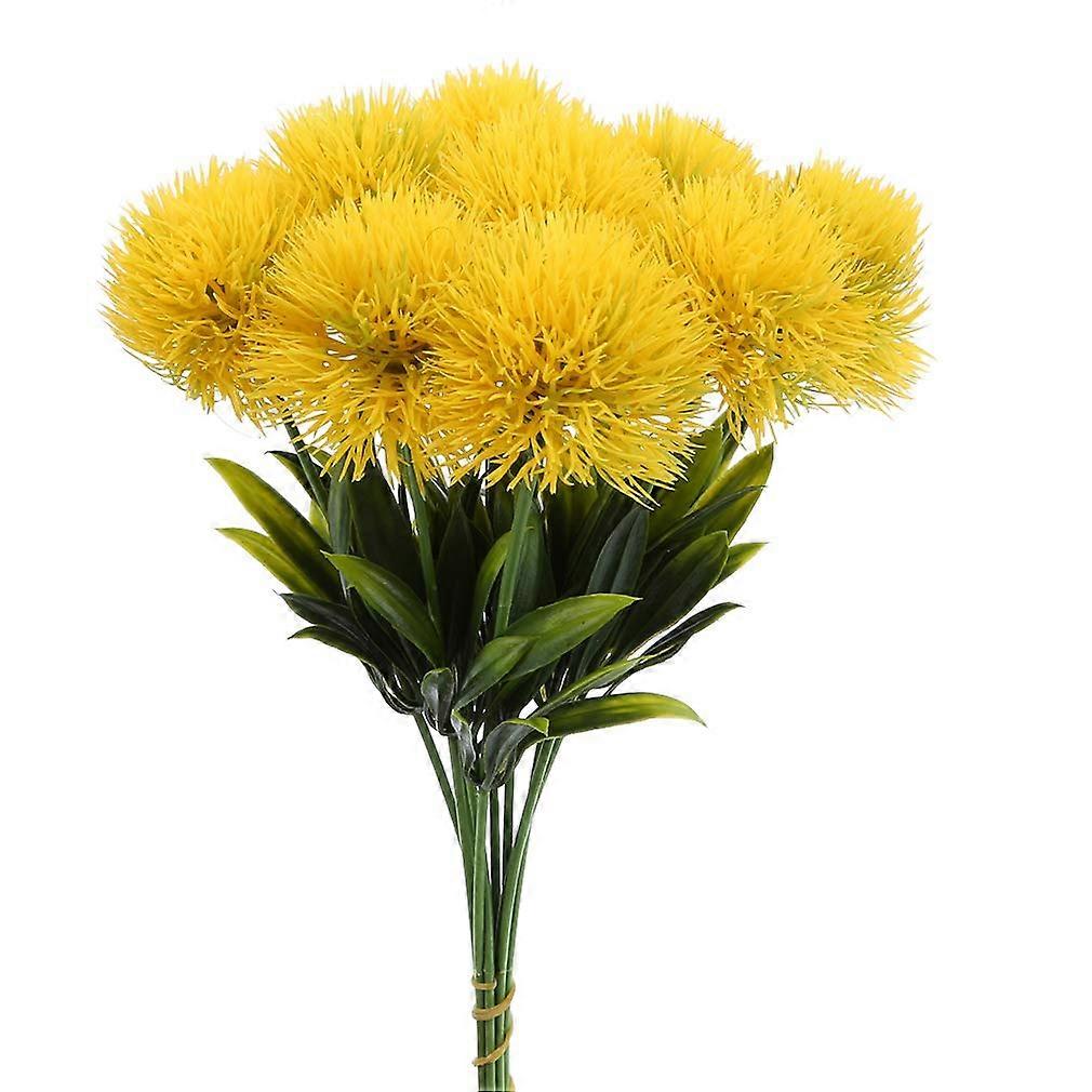Simulation Dandelion Yellow Plastic Flower Fake Plant Interior Decoration