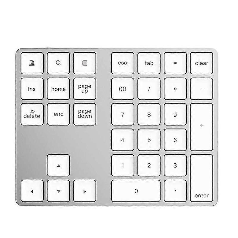 Bluetooth 3.0 Wireless Numeric Keypad 34 Keys Digital Keyboard For Accounting Teller Windows Ios Os