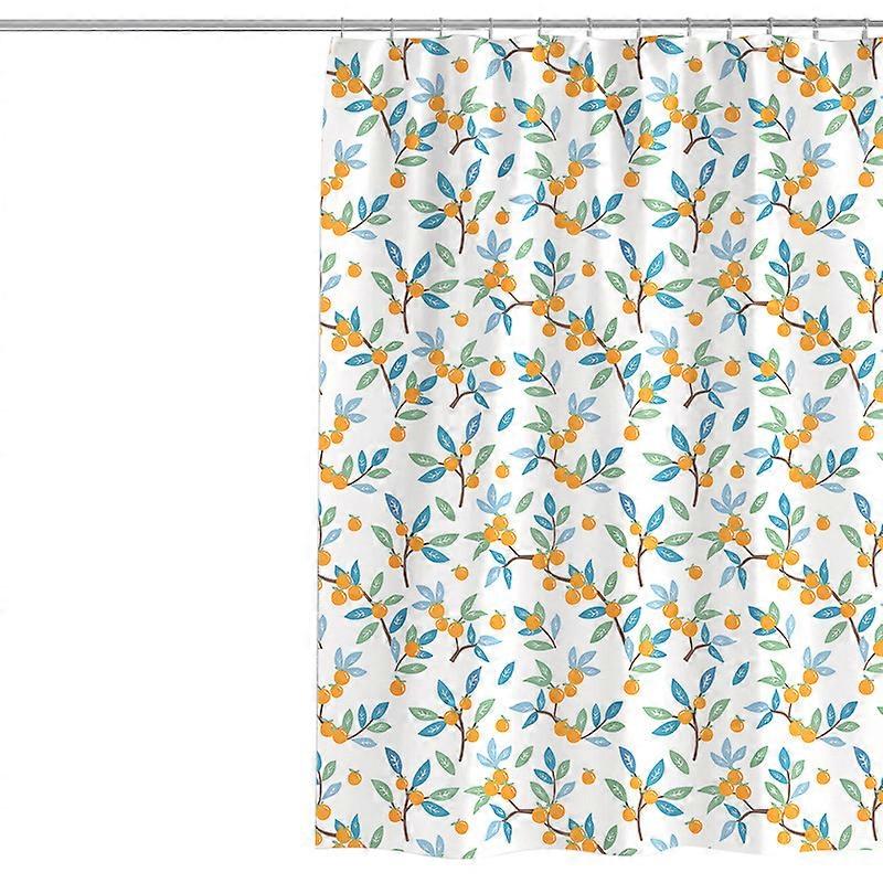 Floral Shower Curtain, Orange