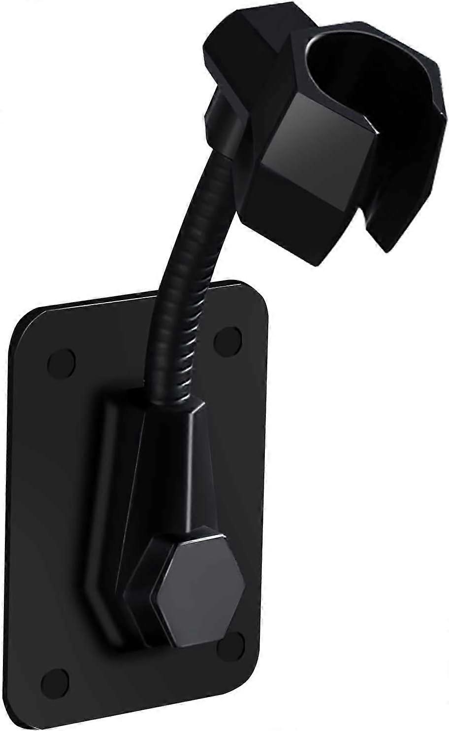 Shower Head Holder Strong Adhesive 360 Degree Rotatable Adjustable Handheld Shower Wand Holder Wall Mount Bracket for Bathroom (Black)