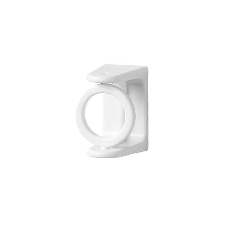 2 No Punching Adjustable Curtain Rod Holder Clip Hook Self Adhesive Clothes Rail Bracket 360 Rotating Triangle Ring Hook