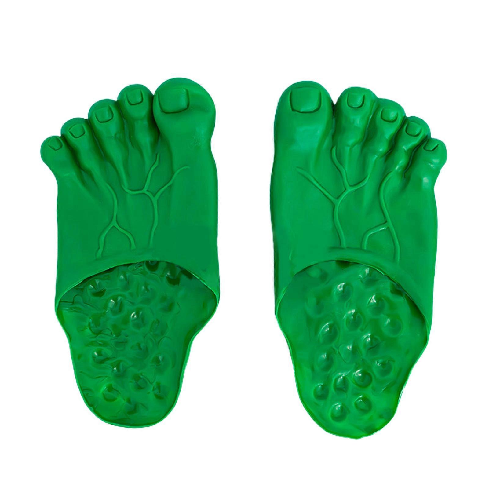 1 Pair Big Foots Tweezers Cartoon Festival Halloween Decor Vinyl Hulk Slippers Shoe Tricks Toy for Carnivals