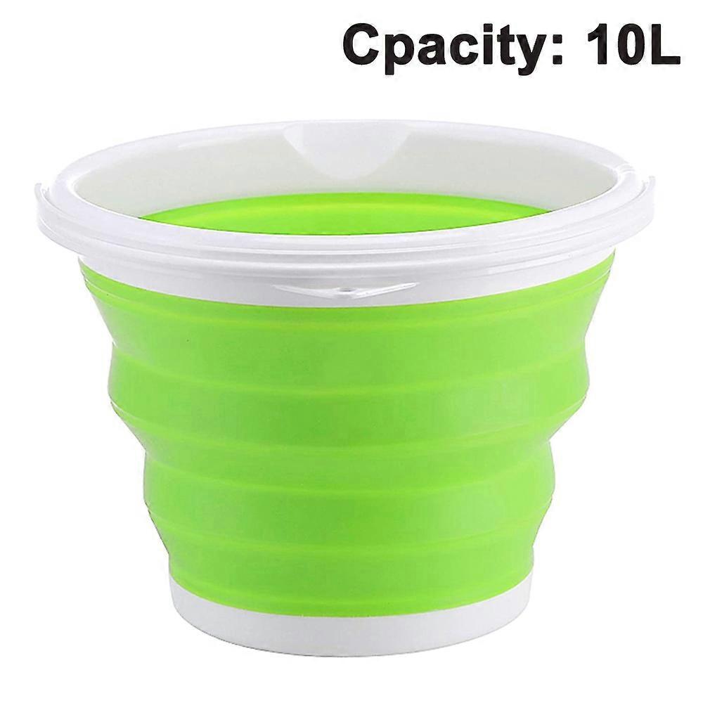 Collapsible Bucket with Handle Foldable Beach Toys Container, 5L /10L Folding , Small Plastic Buckets for Cleaning, Gardening, Backpacking, Camping, O