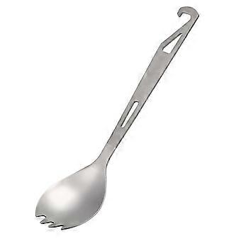 Per Titanium Spork Stoviglie da campeggio cucchiaio forchetta con apribottiglie per Travel Pi