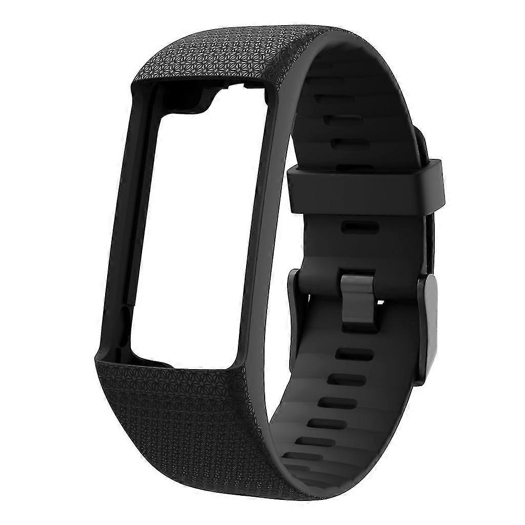 Silicone Watch Band Black Buckle Wrist Strap For Polar A360 A370 Series Bracelet