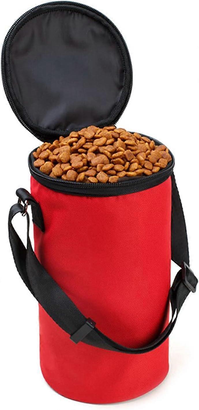 Collapsible Food Bag with Lid Folding Portable Bowl Leak-Proof for PetsCat Puppy