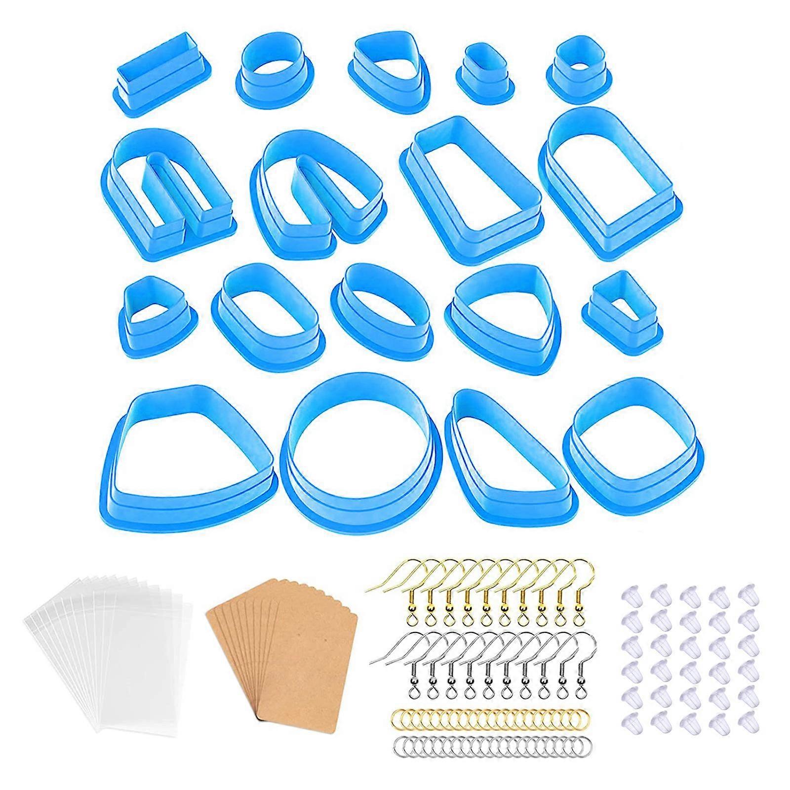Plastic Polymer Clay Cutters Handmade Earring Cutting Mold for Designer Blue