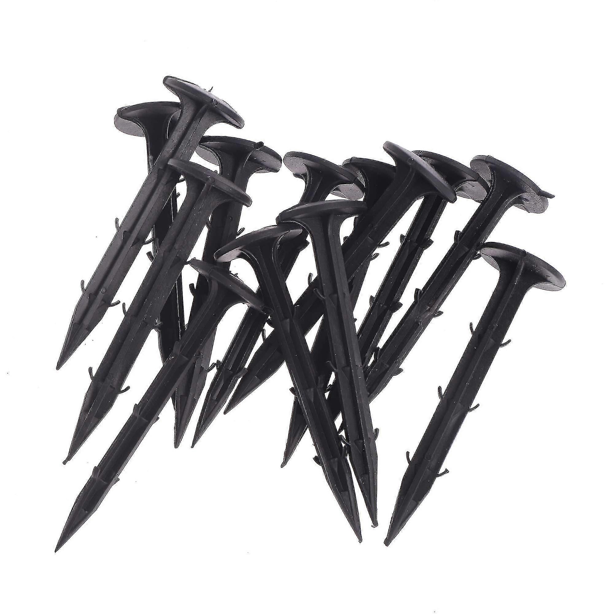 50 Pcs 11cm Black Garden Securing Pegs Landscape Fabric Peg For Securing Weed Fabric Ground Sheet Cover