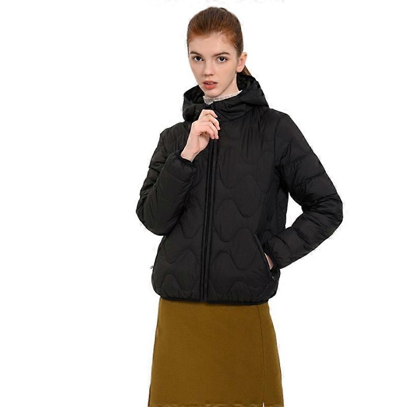 Women's Hooded Ultra Light Weight Short Down Jacket