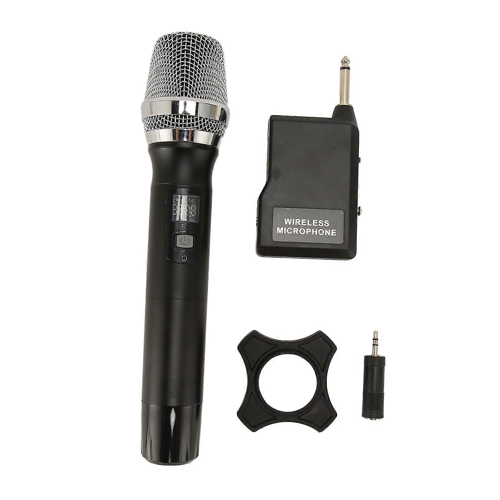 Wireless Microphone with Receiver Professional Dynamic Mic Core Portable Handheld Mic Speaker for Stage Performance