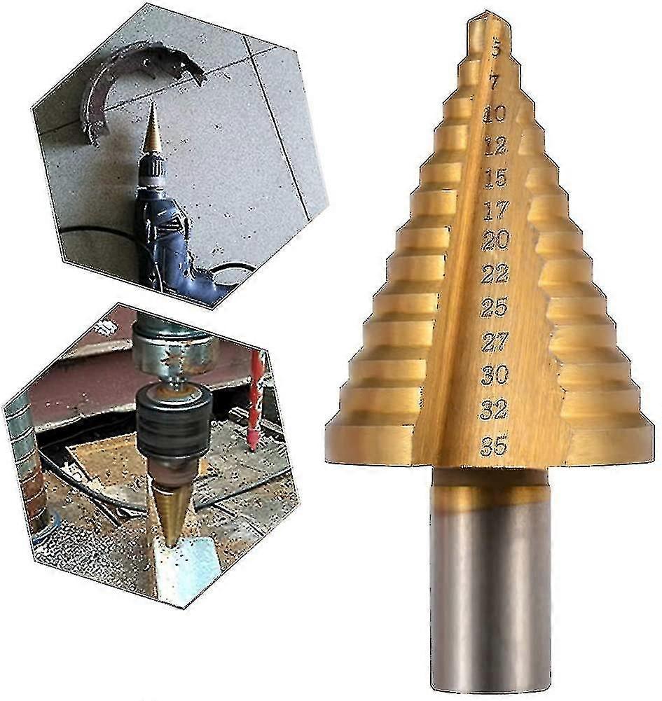 Step Drill Bit High Speed Steel.titanium Triangle Round Handle Step Cone Drill