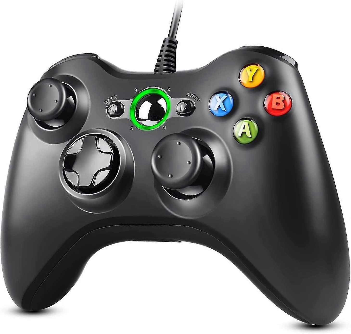 Wired Gamepad 360, USB Wired Game Controller Joystick met Dual Vibration voor PC Xbox 360 Windows