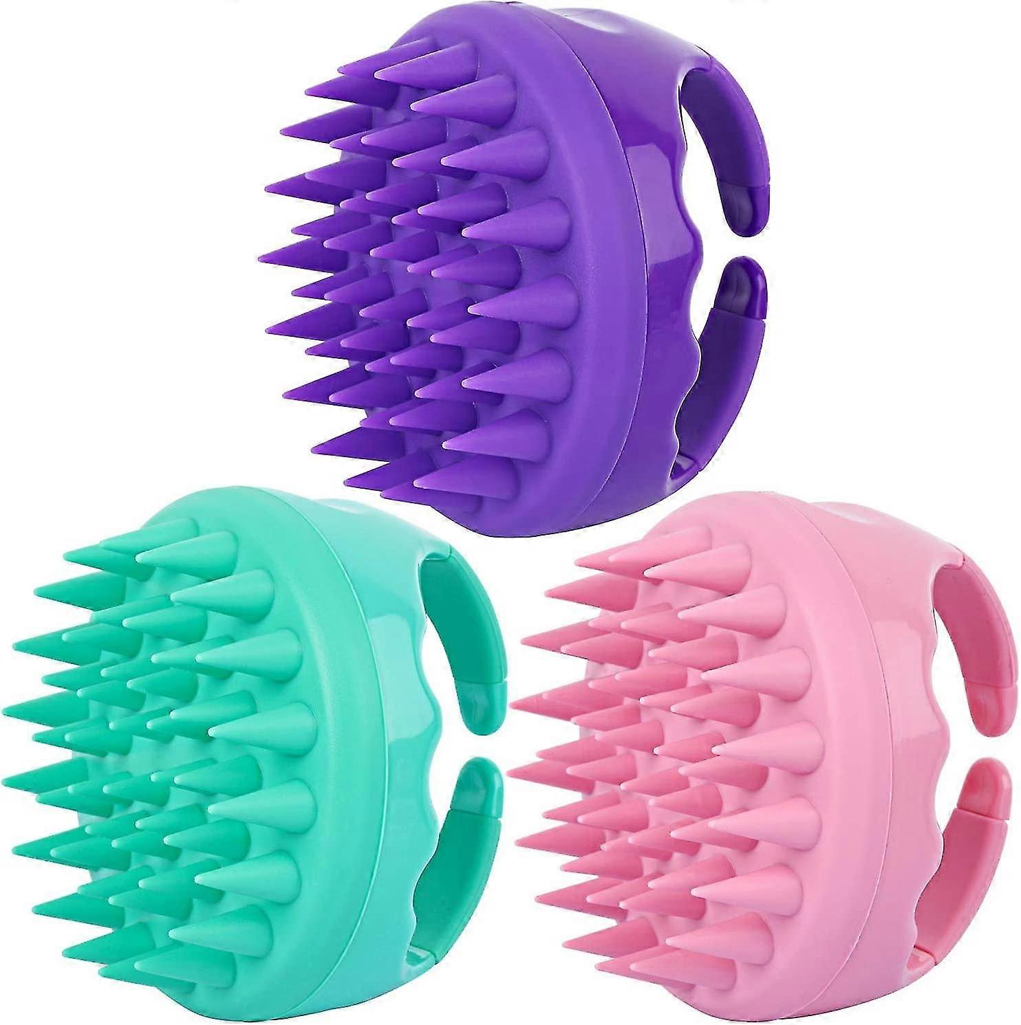 3pcs Scalp Brush For Dandruff Silicone