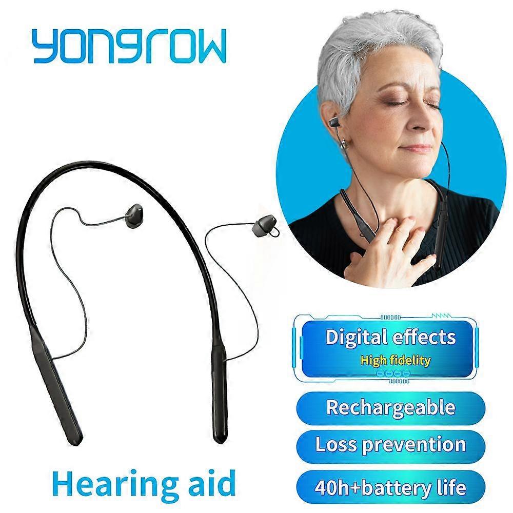 Yongrow Hearing Aids Sound Amplifier Appearance of sports headphones for the Deafness Behind Ear Adjustable Amplifier Speaker