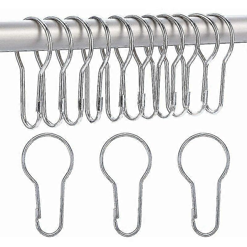 40 Pack Shower Curtain Rings Hanging Hooks For Sorting And Organization-CE